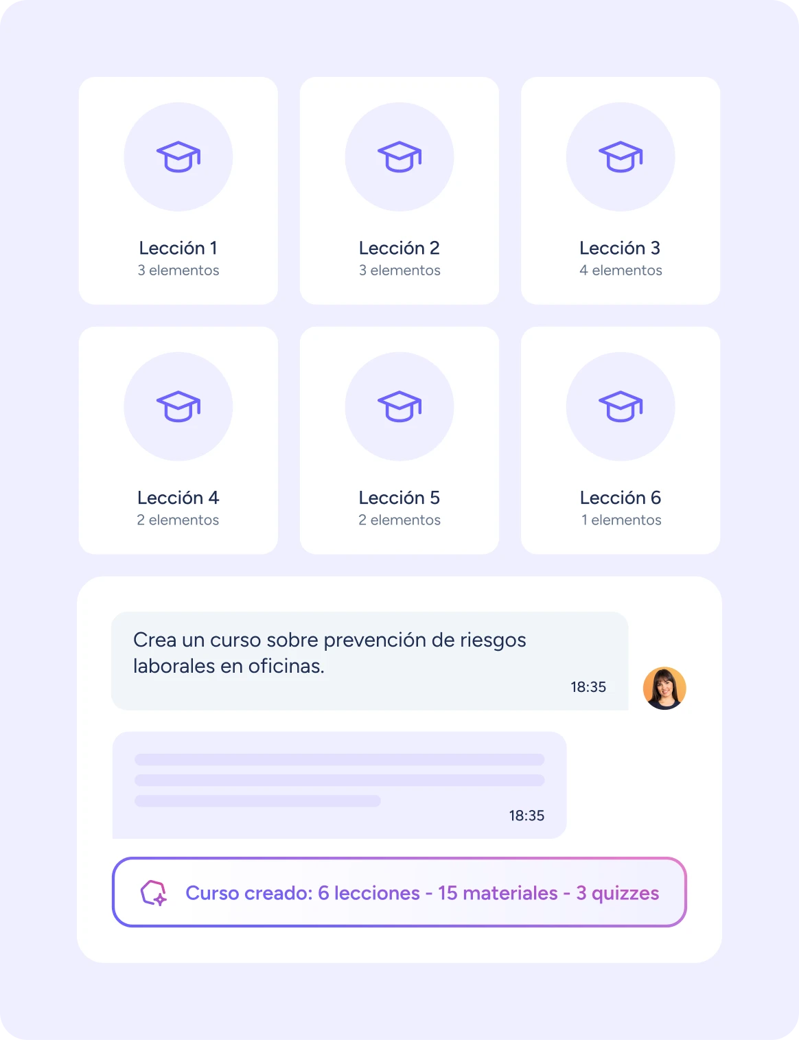 Creador de cursos con IA de Sesame HR