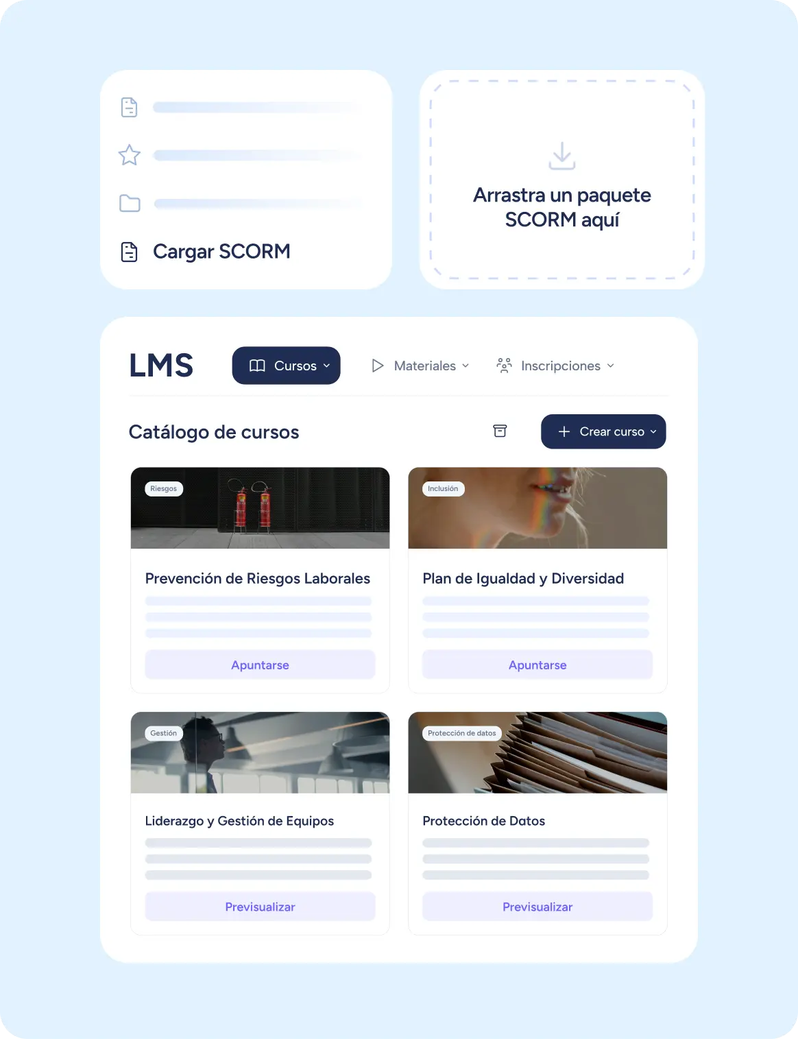 Importación de cursos SCORM en el LMS de Sesame HR