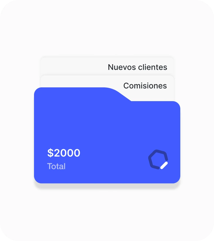 Widget de leads y clientes del programa de afiliados