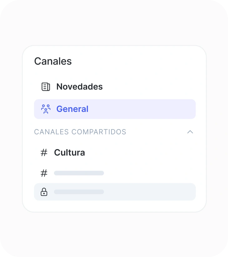 Canales de comunicación compartidos entre equipos