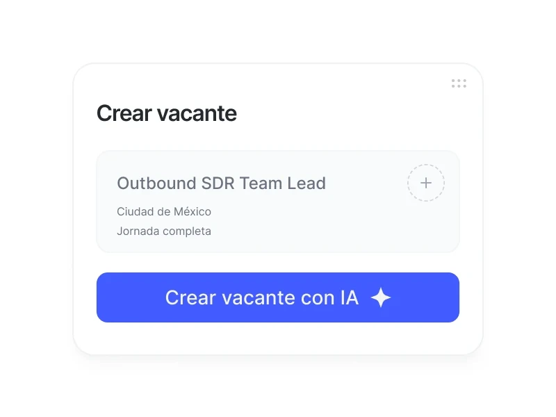 Creación de vacantes con IA en Sesame HR