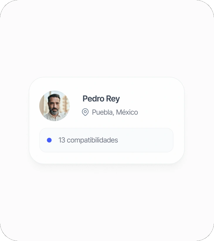Candidato con porcentaje de compatibilidad