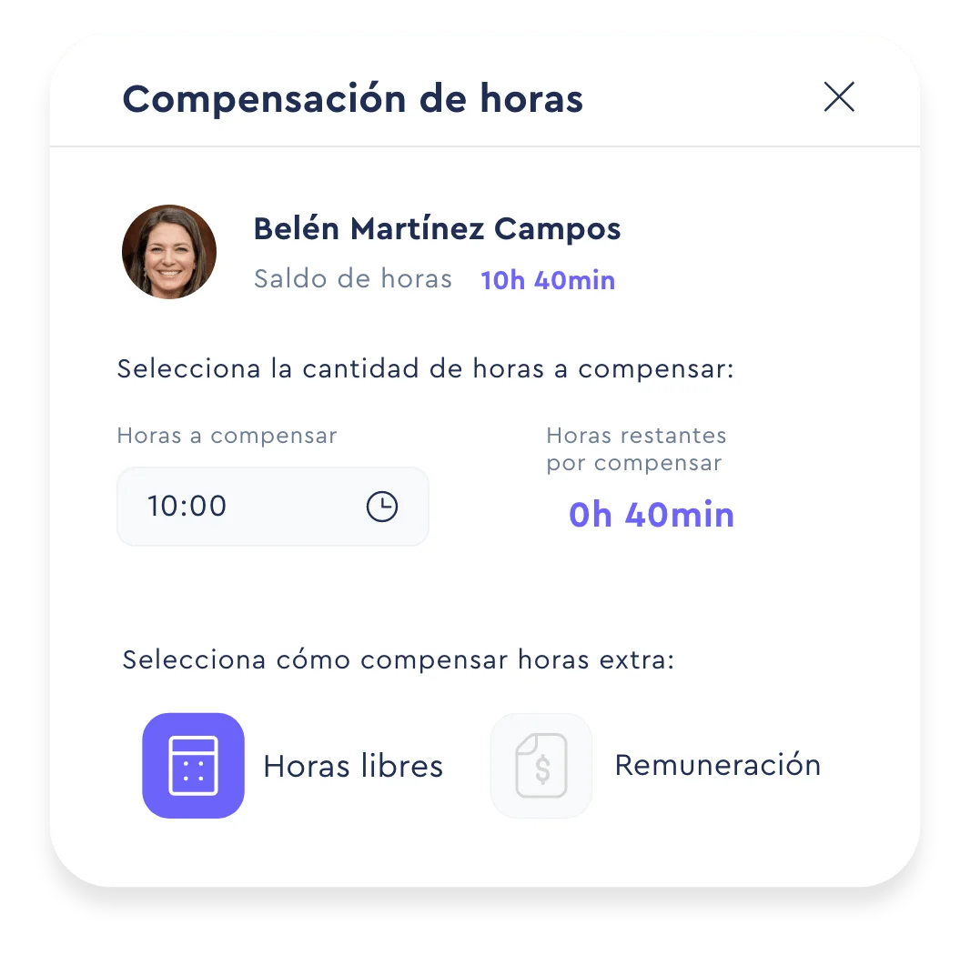 compensar horas extra
