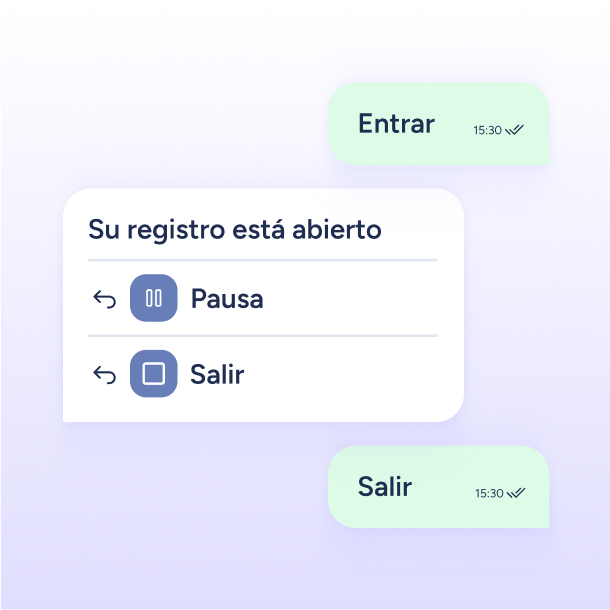 Reloj checador por WhatsApp con acciones básicas y uso sencillo 