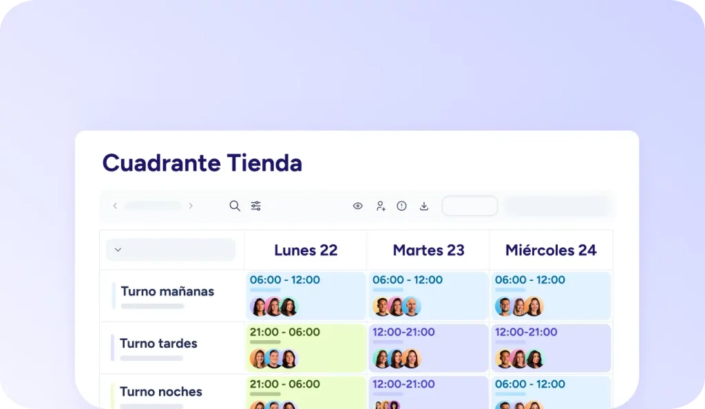 La planificación de turnos del futuro. Gestiona mejor y gana tiempo con la IA.